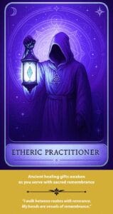 Etheric Practitioner card from The Soulstream Codex deck